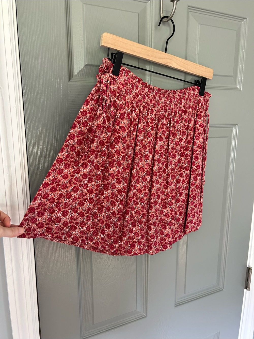 Madewell Floral Smocked Waist Skirt